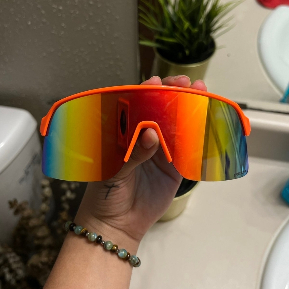 Oakley Orange Sunglasses with Rainbow Lens